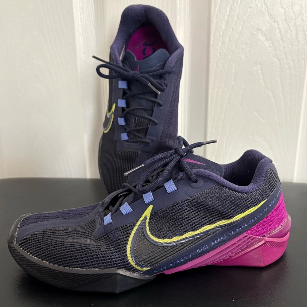 Nike React Metcon Turbo Blackened Blue Red Plum Women's Training Shoes
